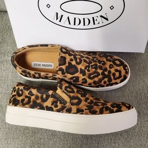 Steve Madden Leopard Platform Sneakers